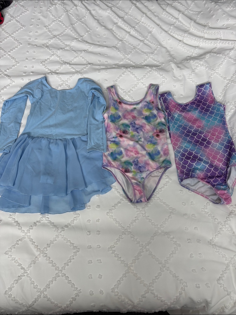 Joe Fresh Light Blue Dance Dress & Colorful Floral and Purple Mermaid Swimsuits